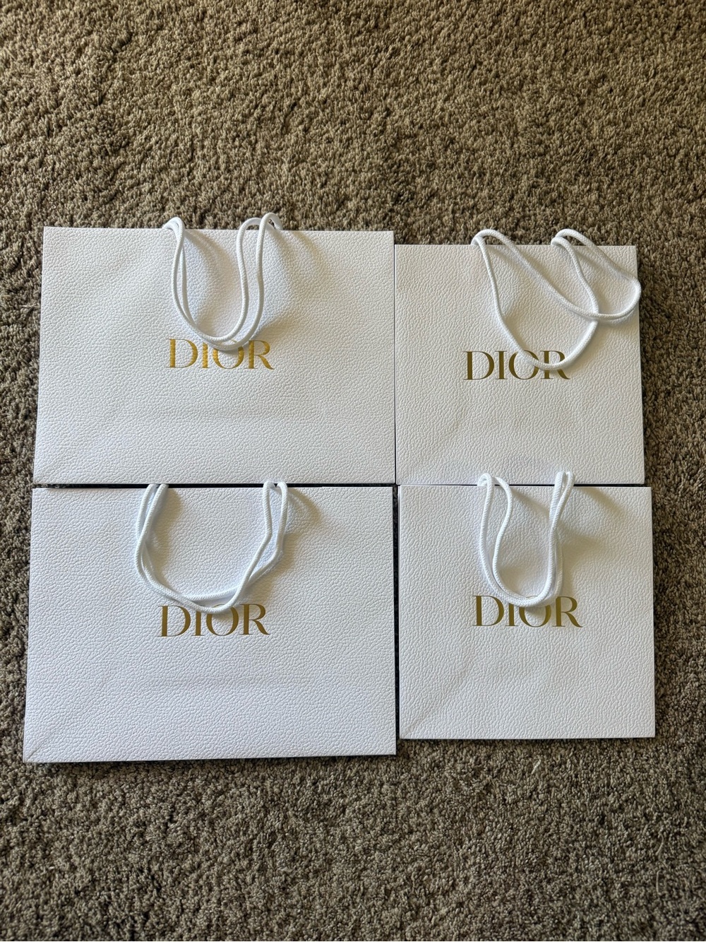 NEW Dior shopping bag 2 medium and 2 large